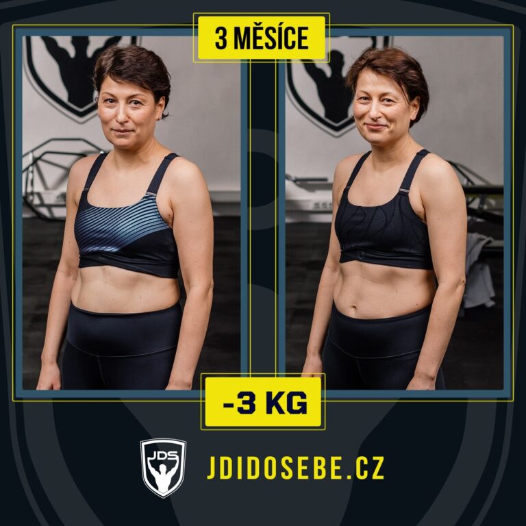 Proměna před a po, soukromé fitness u metra Flora